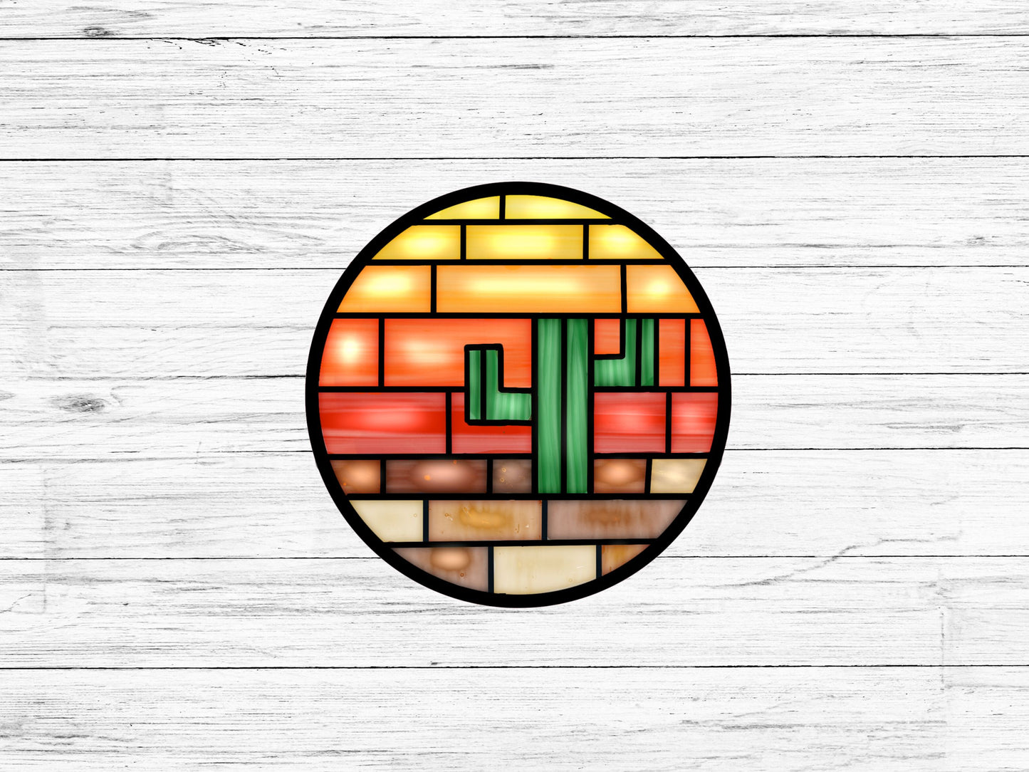 Desert Stained Glass Sticker//Vinyl Sticker