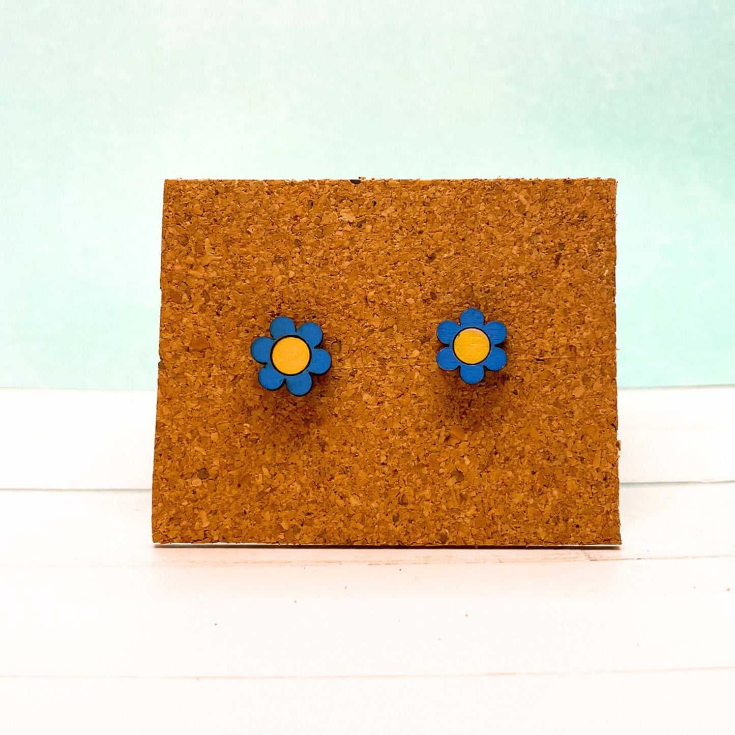 Blue Daisy Studs