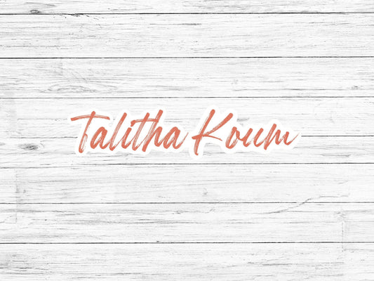 Talitha Koum Sticker // Little Girl Arise Sticker // Catholic Gift // Christian Sticker // Scripture Sticker