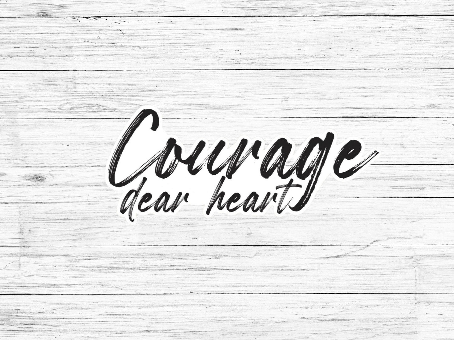 Courage Dear Heart Sticker // CS Lewis // Aslan// Catholic Gift // Catholic Sticker // Christian Sticker // Be Brave Sticker